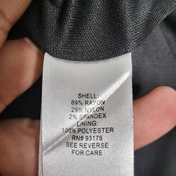 Tahari Color Block Sleeveless Blue Black Shift Dress Size 12 - Picture 8 of 9